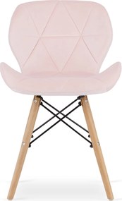 Ružová stolička LAGO VELVET