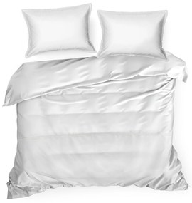 SATÉNOVÉ OBLIEČKY RETRO5 160X200 CM, 2KS 70X80 CM BIELE