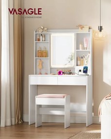 Toaletný stolík so zrkadlom a LED osvetlením RDT143WB01