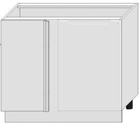 Kuchynská skrinka Zoya Dnp Pl Biely hrášok / Biely