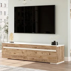 TV stolík Houseland Fulupa biely/borovice Atlantic