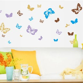 Veselá Stena Samolepka na stenu na stenu Farebné motýliky