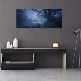 Obraz temného lesa (120x50 cm)
