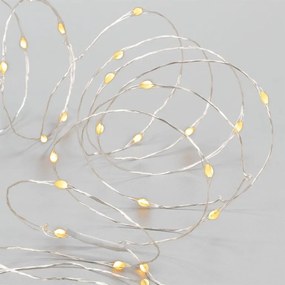 Sada 4 svetelných káblov 40 LED, teplá biela