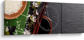 Obraz - Sushi (s hodinami) (90x30 cm)