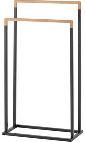 Spirella Chic vešiak na uteráky pre 2 uteráky, 45x 22 x 85 cm, čierny