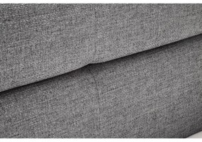 Sivá čalúnená dvojlôžková posteľ s úložným priestorom s roštom 140x200 cm Lotte – Meise Möbel