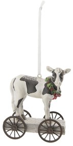 Závesná krava na kolieskach - 9 * 5 * 9 cm