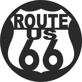 Drevený znak Route 66 – Dekorácia do interiéru | SENTOP PR0411