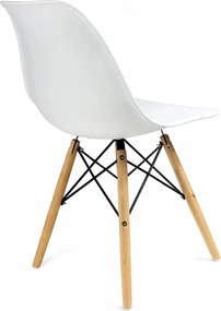 Dekorstudio Dizajnová jedálenská stolička v škandinávskom štýle - biela