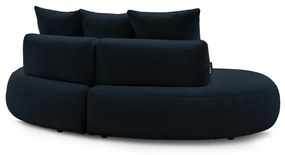 Tmavomodrá pohovka z textílie bouclé 260 cm Saint-Germain – Bobochic Paris
