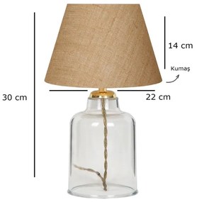 Stolná lampa AYD 1xE27/40W/230V hnedá/číra
