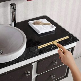 Rea príslušenstvo, stierka do sprchového kútu s držiakom YZ-G04, zlatá lesklá, REA-72000