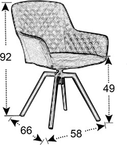 Doppler LIVORNO PARIS sivá, otočné kreslá, 8+1