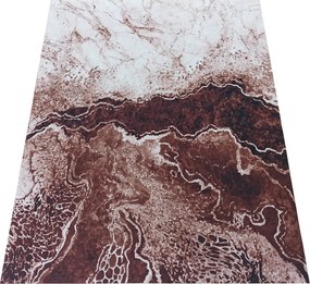 DY Hnedý koberec s abstraktným vzorom Horeca-New 111 Rozmer: 80x150 cm