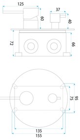 Rea Lungo Diamond, podomietkový sprchový set s dažďovou hlavovou a ručnou sprchou, chrómová, REA-P6963
