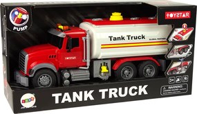 LEAN Toys Cisternové nákladné auto biele so zvukmi a svetlami