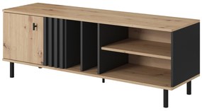 TV stolík/skrinka Madeira 138 (dub artisan + čierny antracit). Akcia -19%. Vlastná spoľahlivá doprava až k Vám domov. 1071363