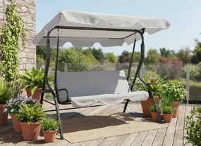Garden Line ZÁHRADNÁ HOJDAČKA 170 x 110 x 153 cm ŠEDÁ BEZ OPIERKY NA NOHY. S DRŽIAKOM NA POHÁRE