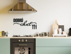 drevko Nálepka na stenu Dobrú chuť Rozmer obrazu: 29 x 59,5 cm, Farba dekorácie: Čierna
