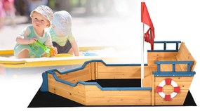 Pieskovisko v tvare pirátskej loďky