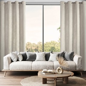 ZÁVES NA KRÚŽKOCH NILO 140X250 CM BÉŽOVÁ