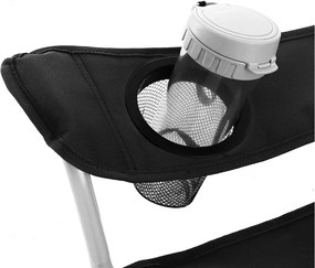 Kempingové stoličky ROVER, set 2ks, čierna SongmicsHome