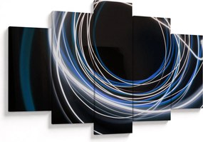 Obraz modrých liniek (150x105 cm)