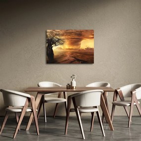Obraz oranžových mračien (70x50 cm)