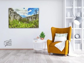 Gario Diamantové maľovanie Adršpašské skaly Rozmery: 60 x 40 cm, Rámovanie: Iba zrolované plátno, Diamanty: Okrúhle