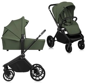 Lionelo - Kombinovaný kočík 2v1 MIKA PLUS olivovo zelený
