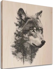 Obraz na dreve Varg - Duch škandinávskej divočiny