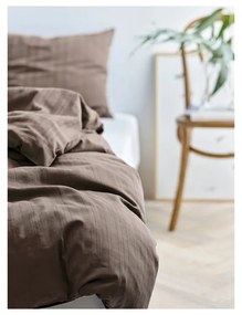 Damaškové obliečky taupe na jednolôžko 140x200 cm Noble – Södahl