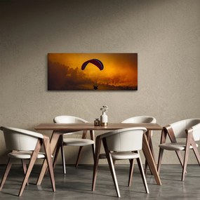 Obraz parašutistu v západe slnka (120x50 cm)