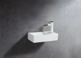 Cerano Roberto, keramické umývadlo 365x180x90 mm, závesné pravé, biela lesklá, CER-CER-417209R