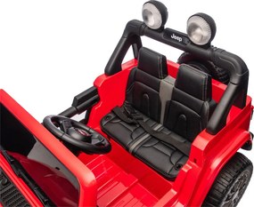 LEAN CARS Batéria pre vozidlá Jeep Rubicon 4x4 DK-JWR556 4x200W 24V červená