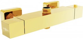 Mexen CUBE termostatická batéria s horným pripojením, zlatá lesklá, 77250-50