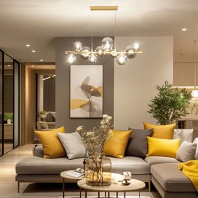 Brilagi - LED Luster na lanku MILLA 10xG9/3W/230V zlatá/dymová