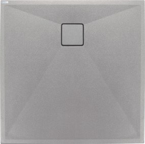 Deante Sprchová štvorcová vanička Correo 80x80 cm, granit, sivá metalic - KQR S42B