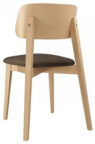 Čalúnená jedálenská stolička KT63/C, Dostupné poťahy: Magic Velvet 2216, Farby: buk