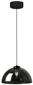 Závesné svietidlo Gamma, 1x čierne sklenené tienidlo, b