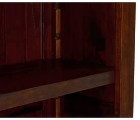 furniture-nabytek.cz - Masívna knižnica Catana z borovicového dreva, lakovaná, hnedá – 97×38×200 cm