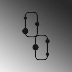 Nástenný kovový vešiak Ladybug 26 cm čierny