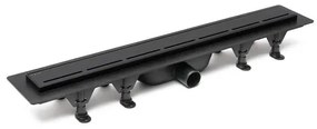 Sprchový žľab SAT 70 cm plast čierny mat ZLAB70BL