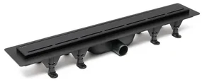 Sprchový žľab SAT 70 cm plast čierny mat ZLAB70BL
