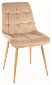 Jedálenská stolička Chic D Velvet, béžová