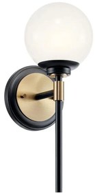 Kichler KL-BENNO1-BK-CPZ - LED kúpeľňové svietidlo BENNO 2xG9/3W/230V zlaté IP44