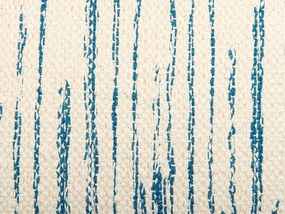Bavlnený vankúš 45 x 45 cm béžová/modrá RIVINA Beliani