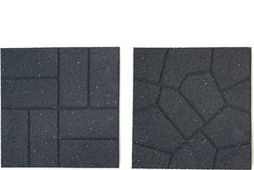 Obojstranná gumová dlaždica Brickface 40 x 40 cm, sivá MHEU5000171