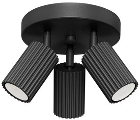 Sollux SL.1582 - Bodové svietidlo KARBON 3xGU10/10W/230V čierna